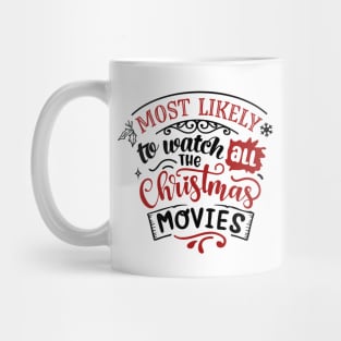 Most Likely To Watch All the Christmas Movies Mug